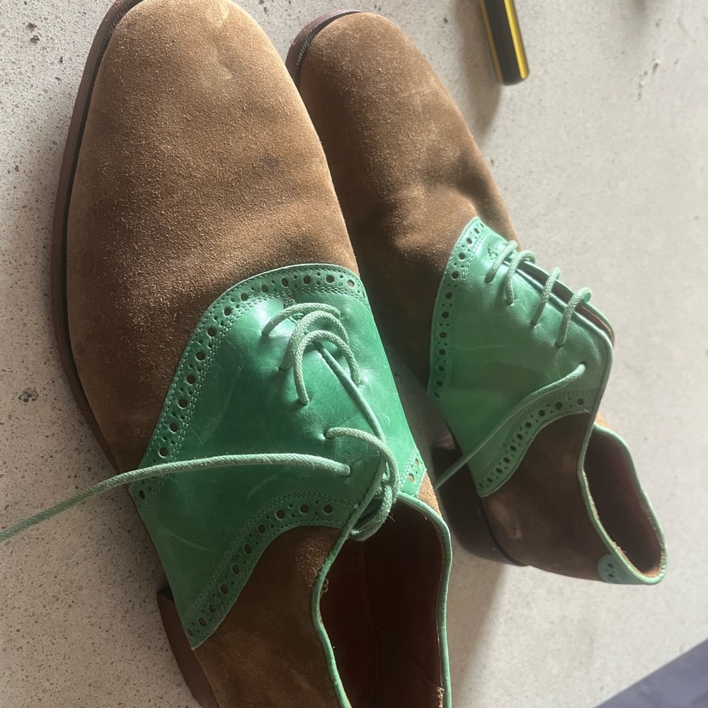 Florsheim by Duckie Brown Mint Green and Brown Oxfords